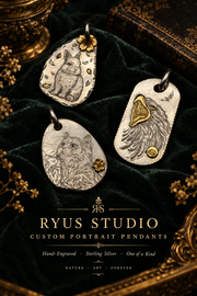 SilverRitual custom engraved pendant collection poster